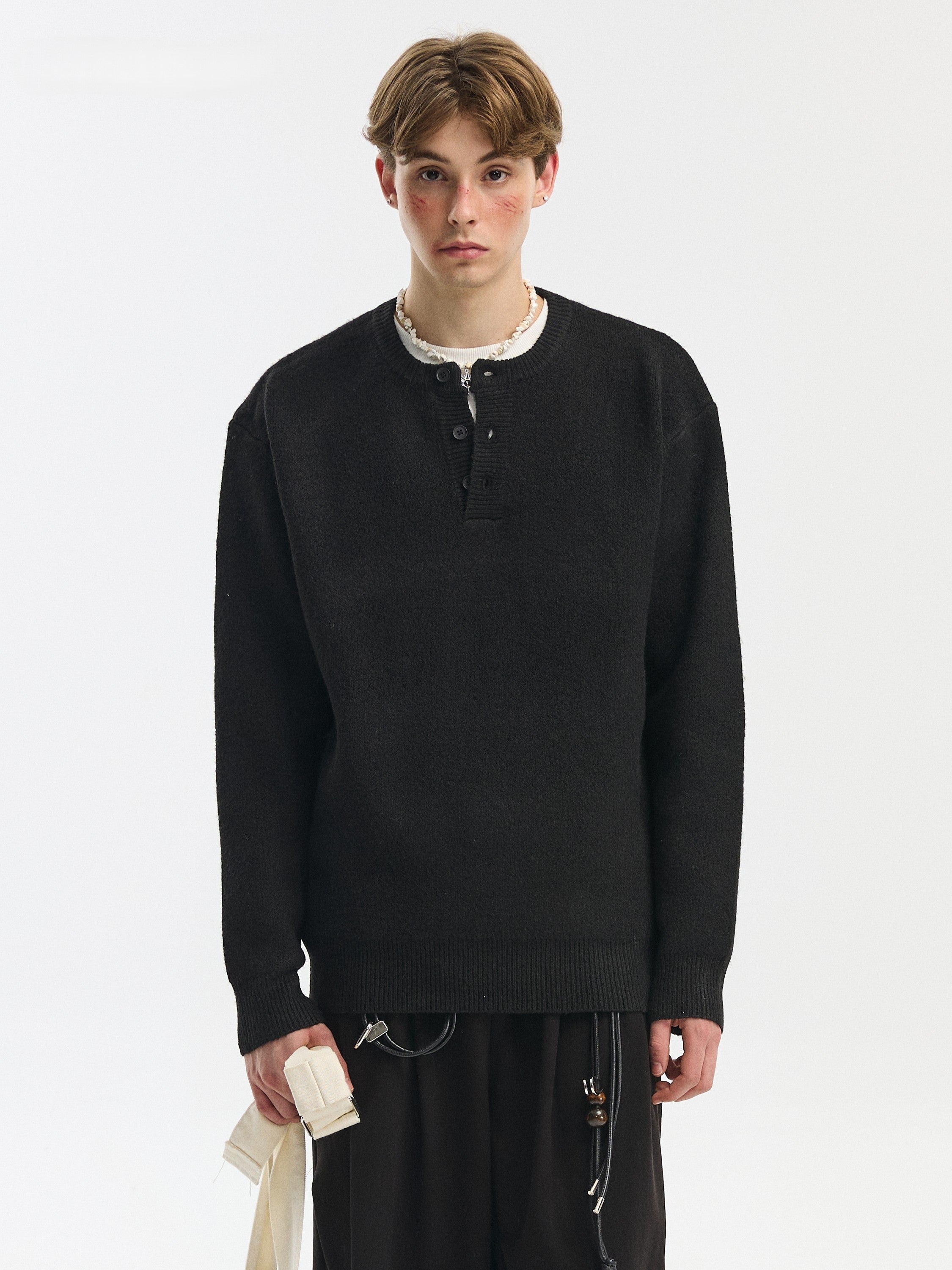 Simple Henry Neck Sweater